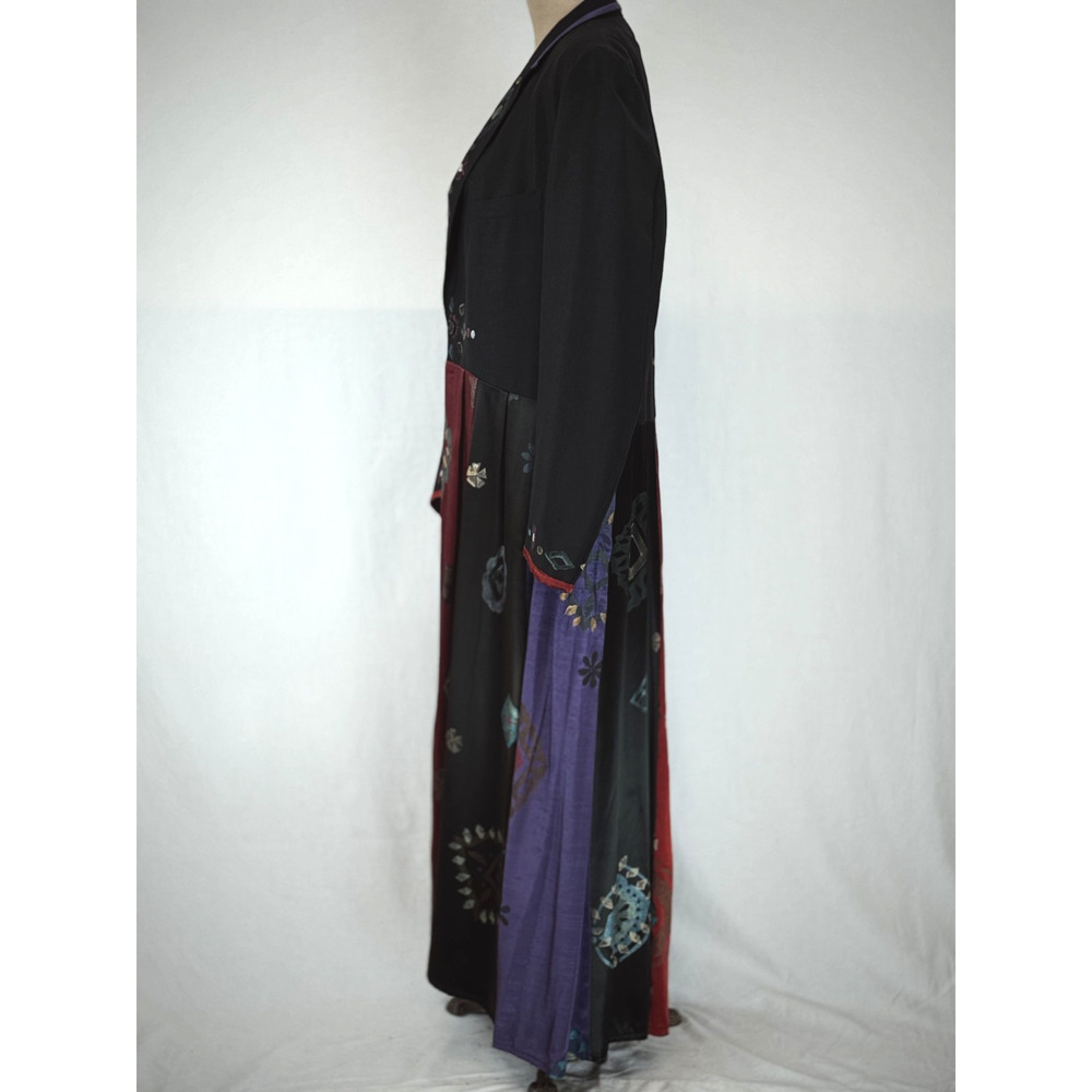 Vintage 90's Staley Gretzinger Black Long Jacket Artwear #50201 One Size - Picture 3 of 11
